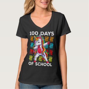 Unicorn Dabbing 100 Days Smarter Kids Child T Shirt