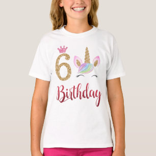 Unicorn Dabbing i 6e, 6 år gammal T Shirt