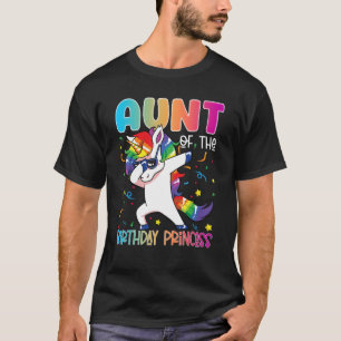 Unicorn Dabbing Moster vid födelsedag Princess Gir T Shirt