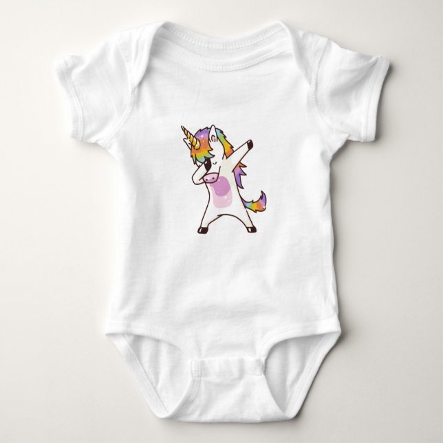 Unicorn Dabbing , presenter för flickor Tee Shirt (Framsida)