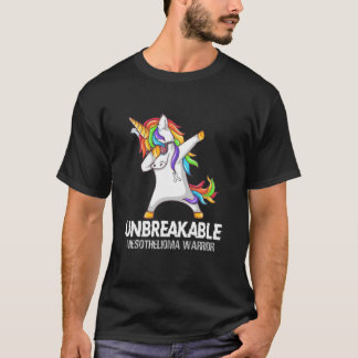 Unicorn Dabbing Unbryable Mesothelioma Warrior T Shirt