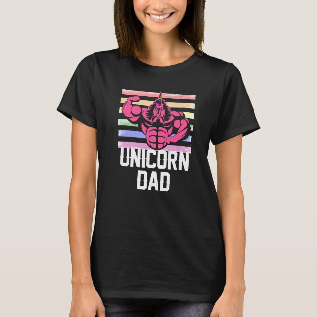 Unicorn Dad  for Men Father T Shirt (Framsida)