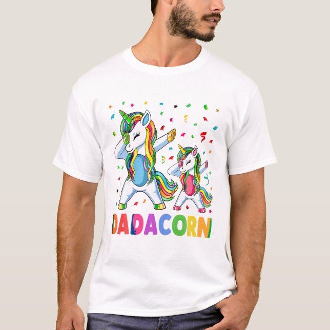 Unicorn Dadacorn Far T Shirt (Framsida)