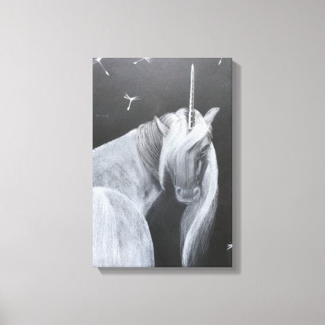 Unicorn & Dandelion canvas print (Framsida)