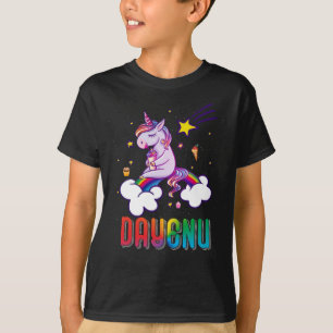 Unicorn Dayenu Passover Sång Pesach Seder Middag T Shirt