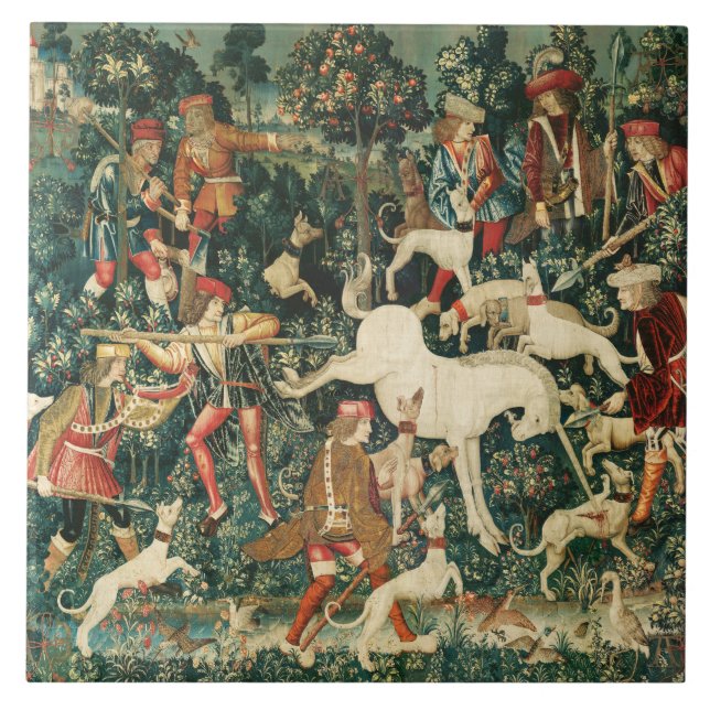 UNICORN DEFENES SSELF,Grönten Andra djur Kakelplatta (Framsidan)
