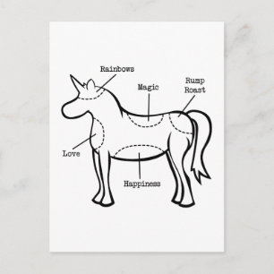Unicorn-delar Vykort