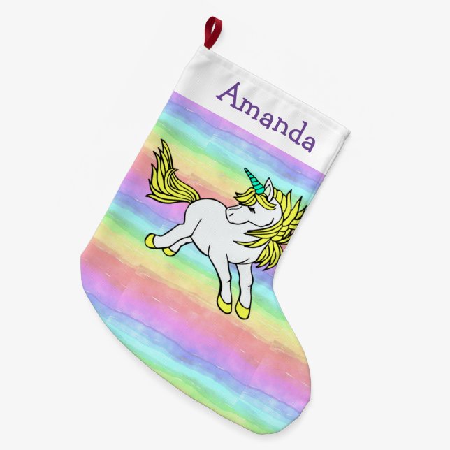 Unicorn Design-julklapp Stor Julstrumpa (Framsidan (Hängande))