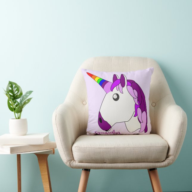 Unicorn Design Personlig Kudde (Stol)