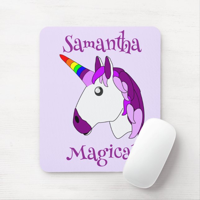 Unicorn Design Personlig Musmatta (Med mus)