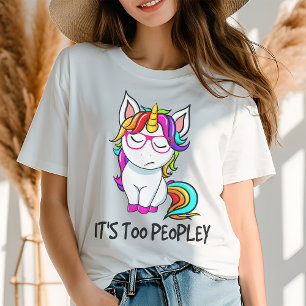 Unicorn Det är för pommley Funny Modern Introvert T Shirt