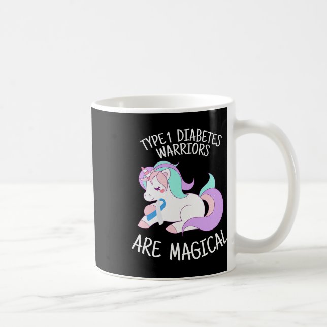 Unicorn Diabetes Warrior Gift  Kaffemugg (Höger)
