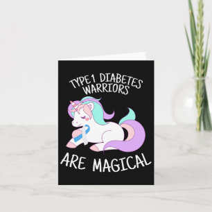 Unicorn Diabetes Warrior Gift Kort