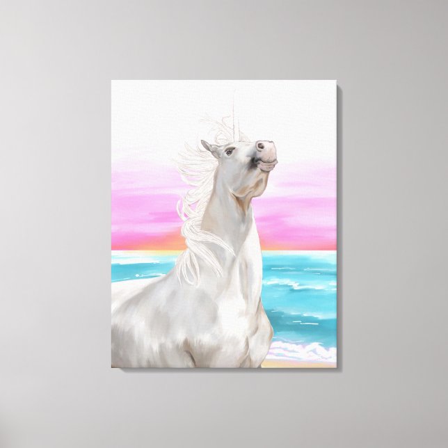 Unicorn Digital Oljemålning på Canvas (Framsida)