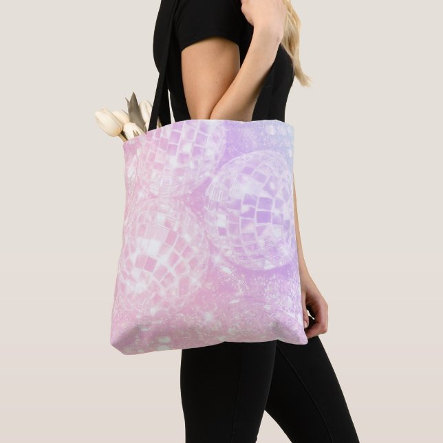 Unicorn Disco Bollar Glam #1 #pastel #retro #wall Tygkasse (Närbild)