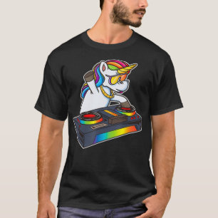 Unicorn DJ Party Klubb Disk Jockey Shirt EDM Klubb T