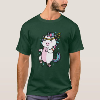 Unicorn doing Endurance Sports Fitnessraining frie T Shirt