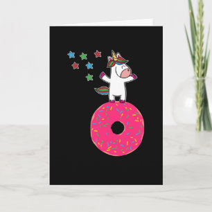 Unicorn Donut Dancing Star Dust Kort