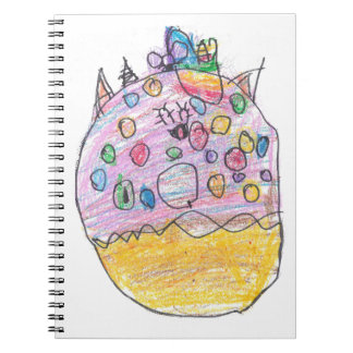 Unicorn Donut med Sprinkles Kid Artist Teckning Anteckningsbok