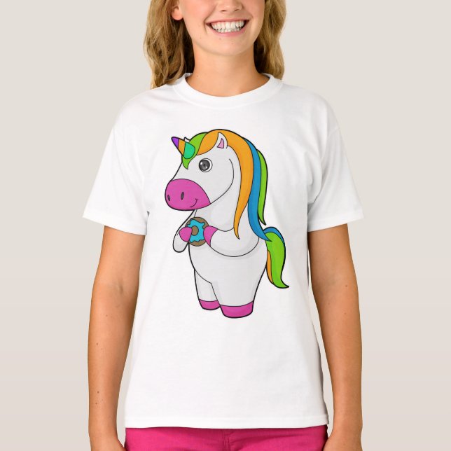 Unicorn Donut T Shirt (Framsida)