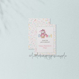 Unicorn Donut Valentine Day Card Inbjudningar