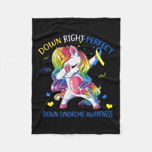 Unicorn Down Höger Perfekt Down Syndrome Awareness Fleecefilt