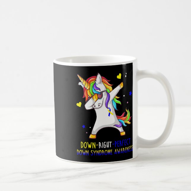 Unicorn Down Höger Perfekt Down Syndrome Awareness Kaffemugg (Höger)