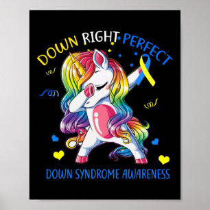 Unicorn Down Höger Perfekt Down Syndrome Awareness Poster