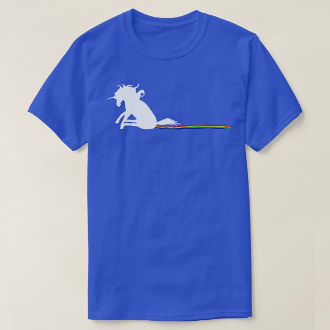 Unicorn Dragging Rainbows Funny Vuxens Gifts T Shirt (Design framsida)