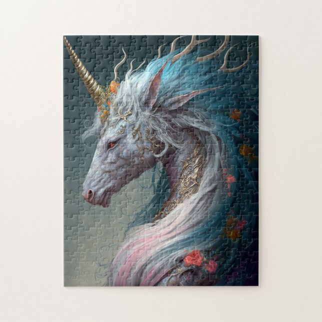 Unicorn Dragon Fantasy Art Pussel (Vertikal)