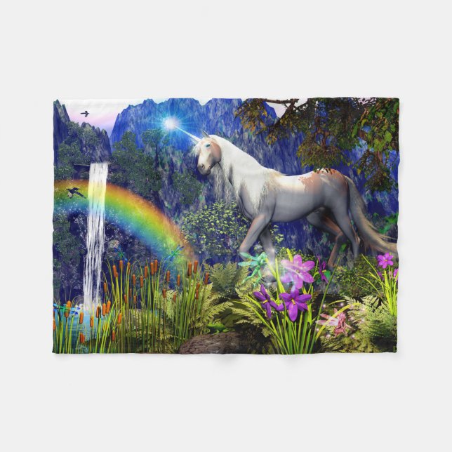 Unicorn Dream Fleece Blanket by DreamFlame 5D (Framsidan (Horisontell))
