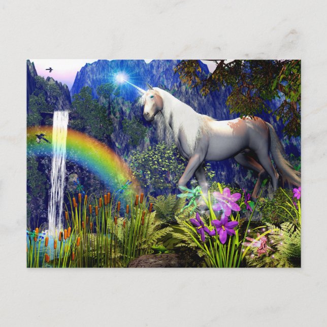 Unicorn Dream Postcard by DreamFlame 5D Vykort (Framsida)