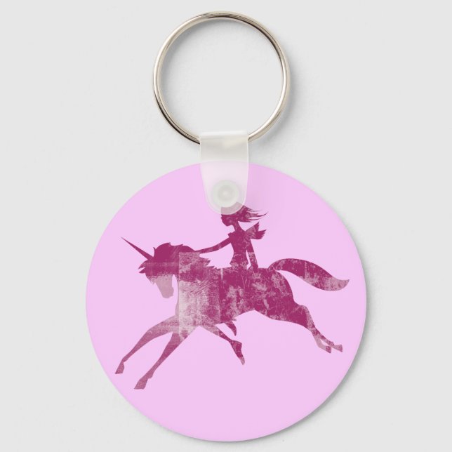 Unicorn Dream Rider Keychain Nyckelring (Framsida)