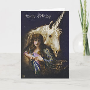Unicorn Dreams Grattis på födelsedagen-kort Kort