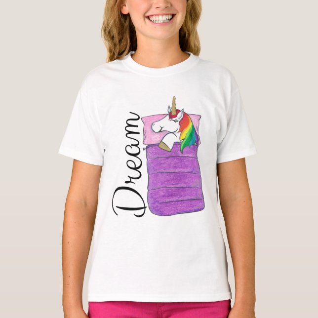 Unicorn Dreams Te T Shirt (Framsida)