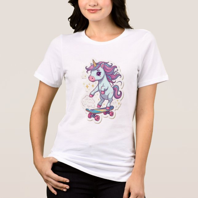 Unicorn Dreams: Tri-Blend Shirt T (Framsida)