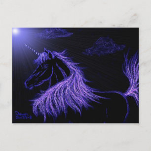 Unicorn-drömlavender Vykort