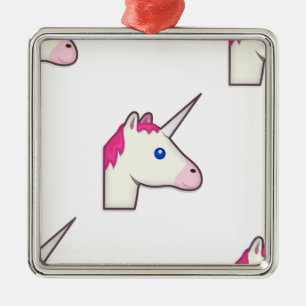Unicorn emoji julgransprydnad metall