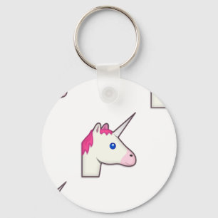 Unicorn emoji nyckelring