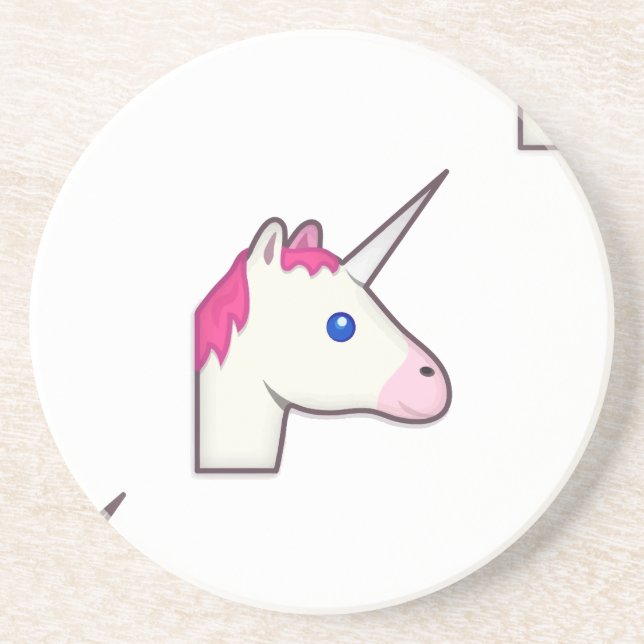 Unicorn emoji underlägg sandsten (Framsidan)