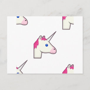 Unicorn emoji vykort