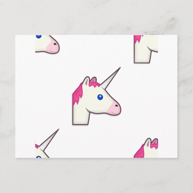 Unicorn emoji vykort (Framsida)