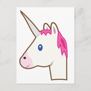 Unicorn emoji vykort