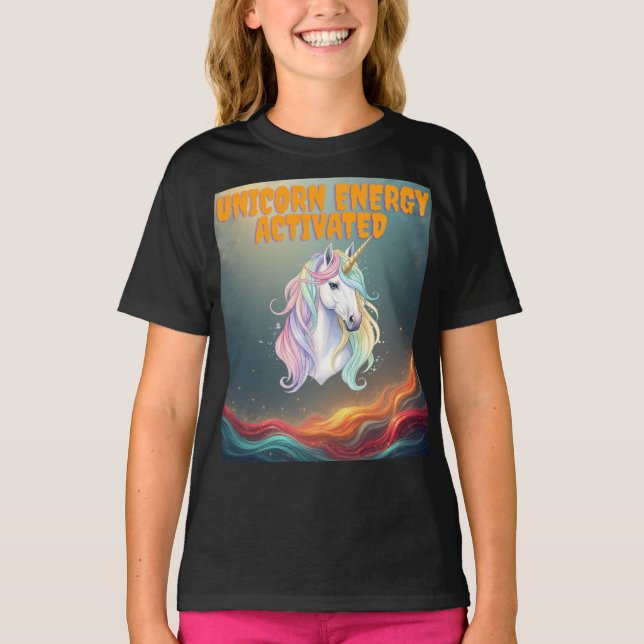 Unicorn Energy Activated T‑Shirt T Shirt (Framsida)