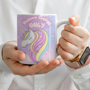 Unicorn Energy Only Rosa Kids Ceramic mugg