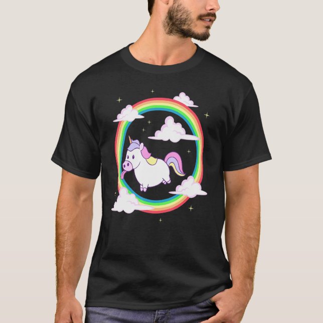 Unicorn Enthusiast Rainbow Magic Legendary Creat T Shirt (Framsida)