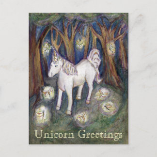 Unicorn Fairy Hälsning-anpassade vykort