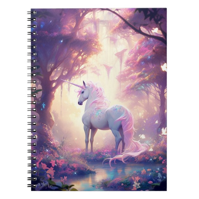 Unicorn Fantasy Art Anteckningsbok (Framsidan)