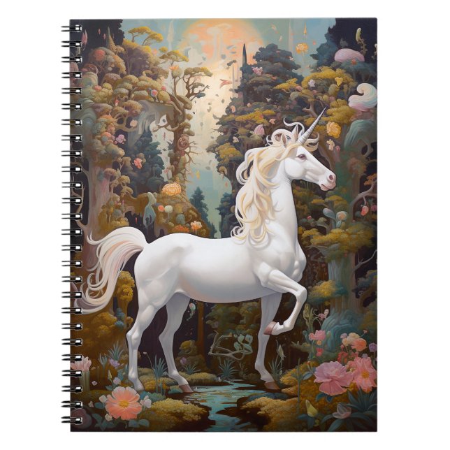 Unicorn Fantasy Art Anteckningsbok (Framsidan)