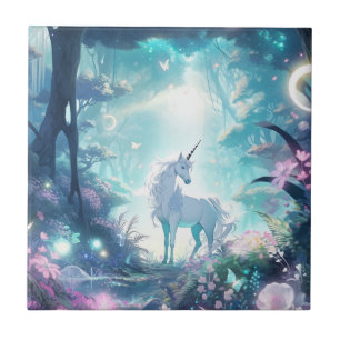 Unicorn Fantasy Art Kakelplatta